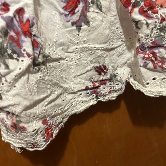 Maurices Floral Lace Tank Top - White and Red - Picture 4 of 6